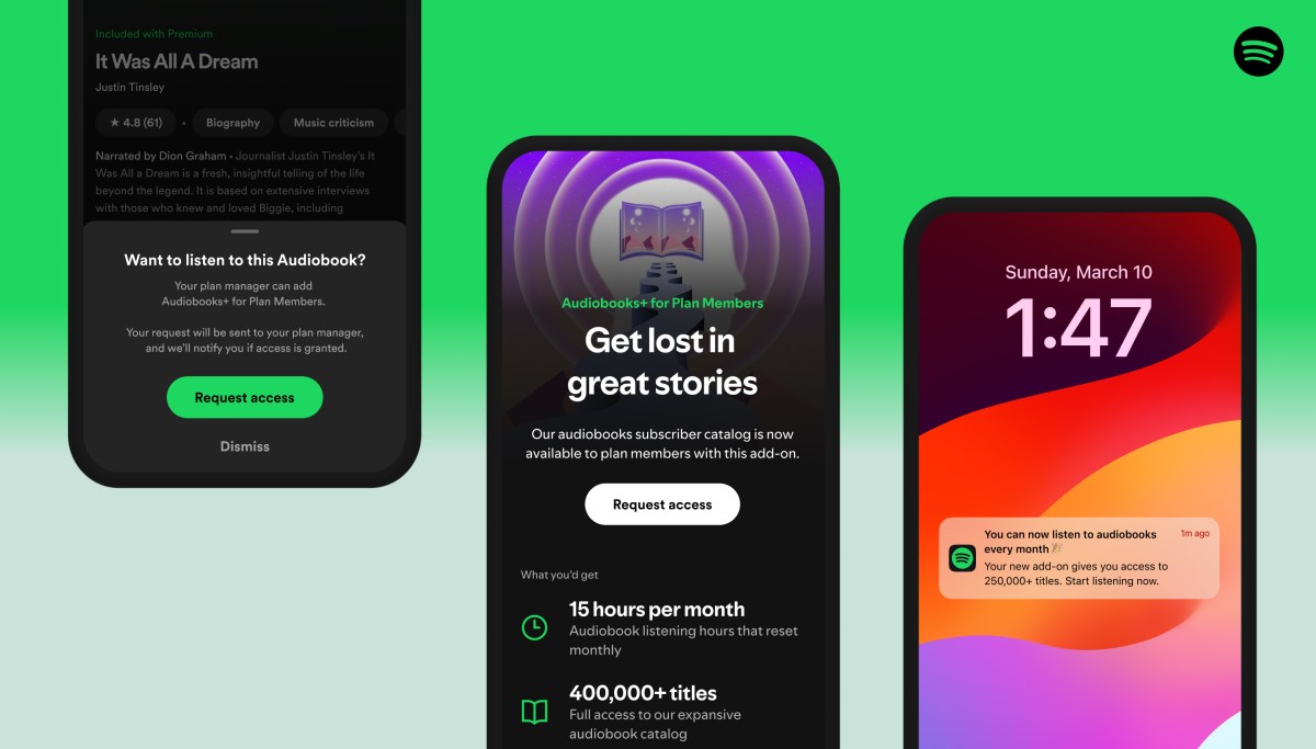 Audiobooks Consumer Screen 1 Spotify expands audiobooks access to family plan members in the US for the first time