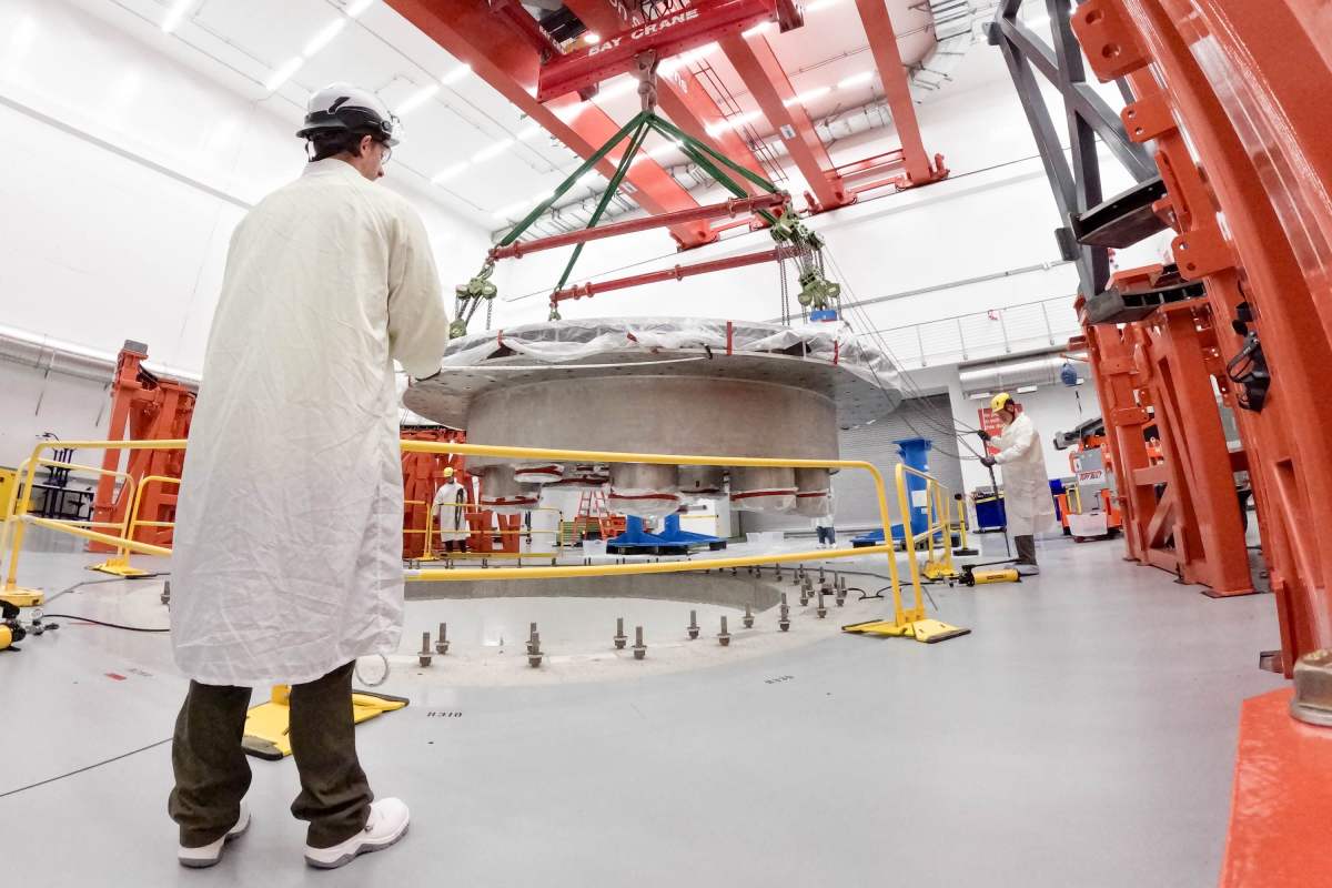 CFS cryostat base installation Nvidia, Google, and Bill Gates help Commonwealth Fusion Systems raise $863M