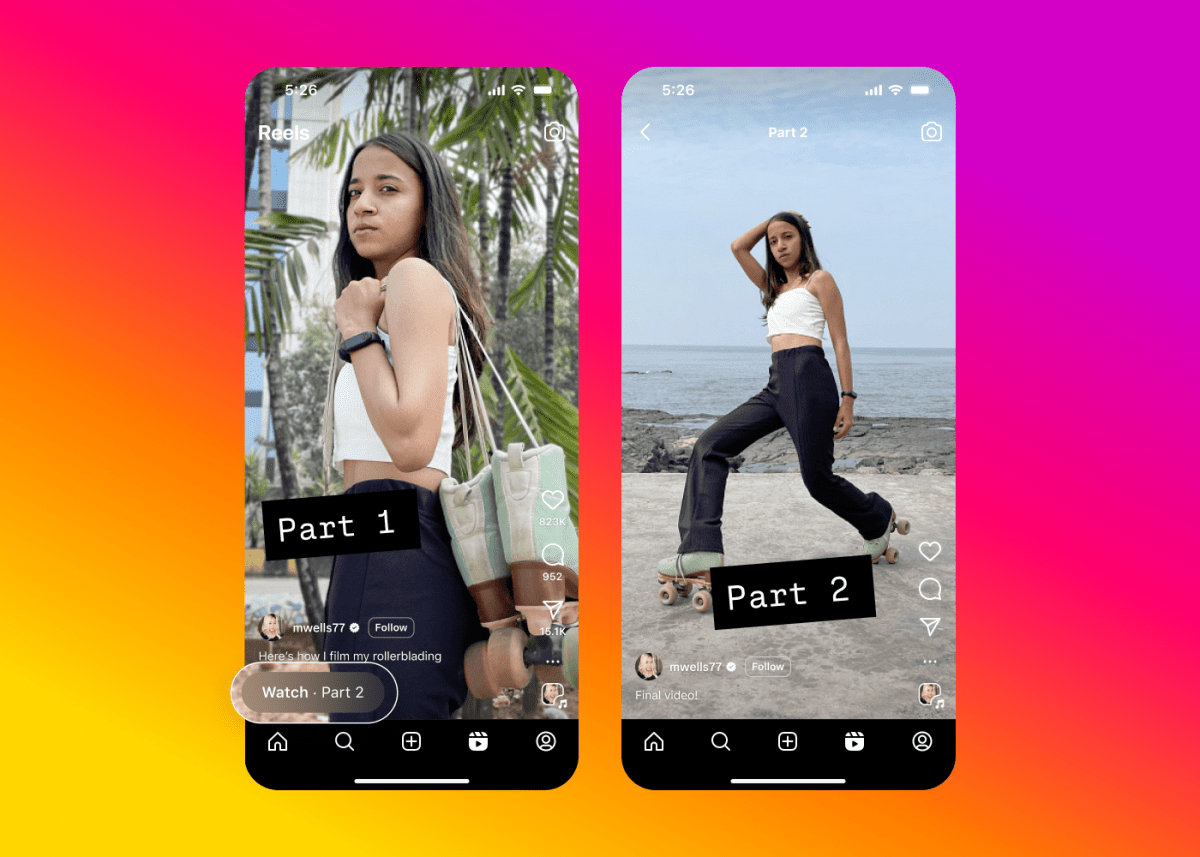 Content Linking Viewer Instagram now lets creators link multiple reels in a series