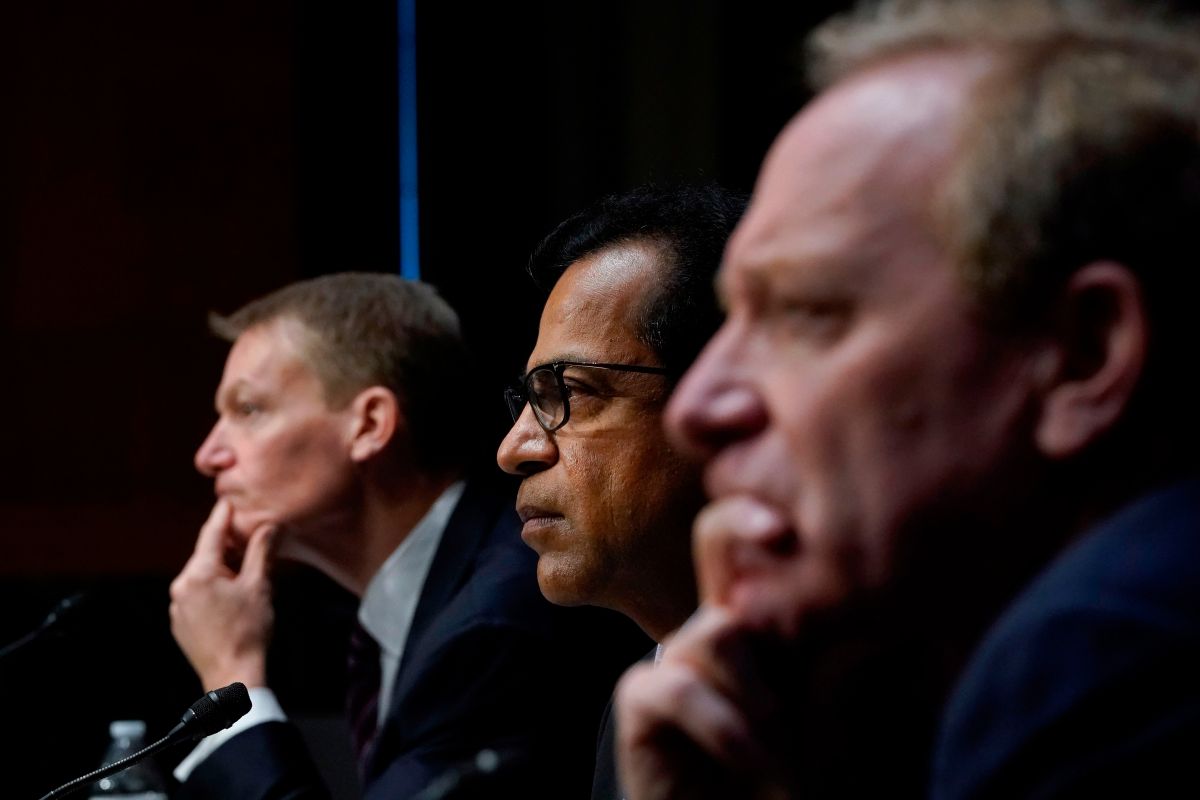 GettyImages 1231345337 Microsoft headquarters go into lockdown after activists take over Brad Smith's office