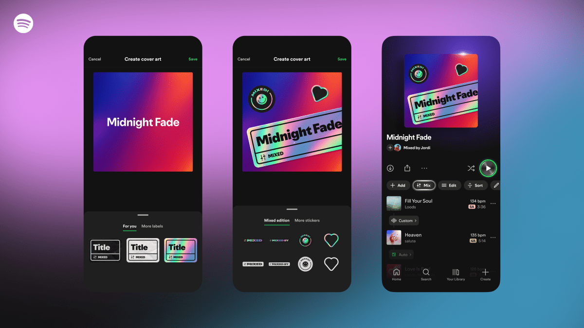 Playlist Mixed by You Spotify's latest feature lets you add your own transitions to playlists