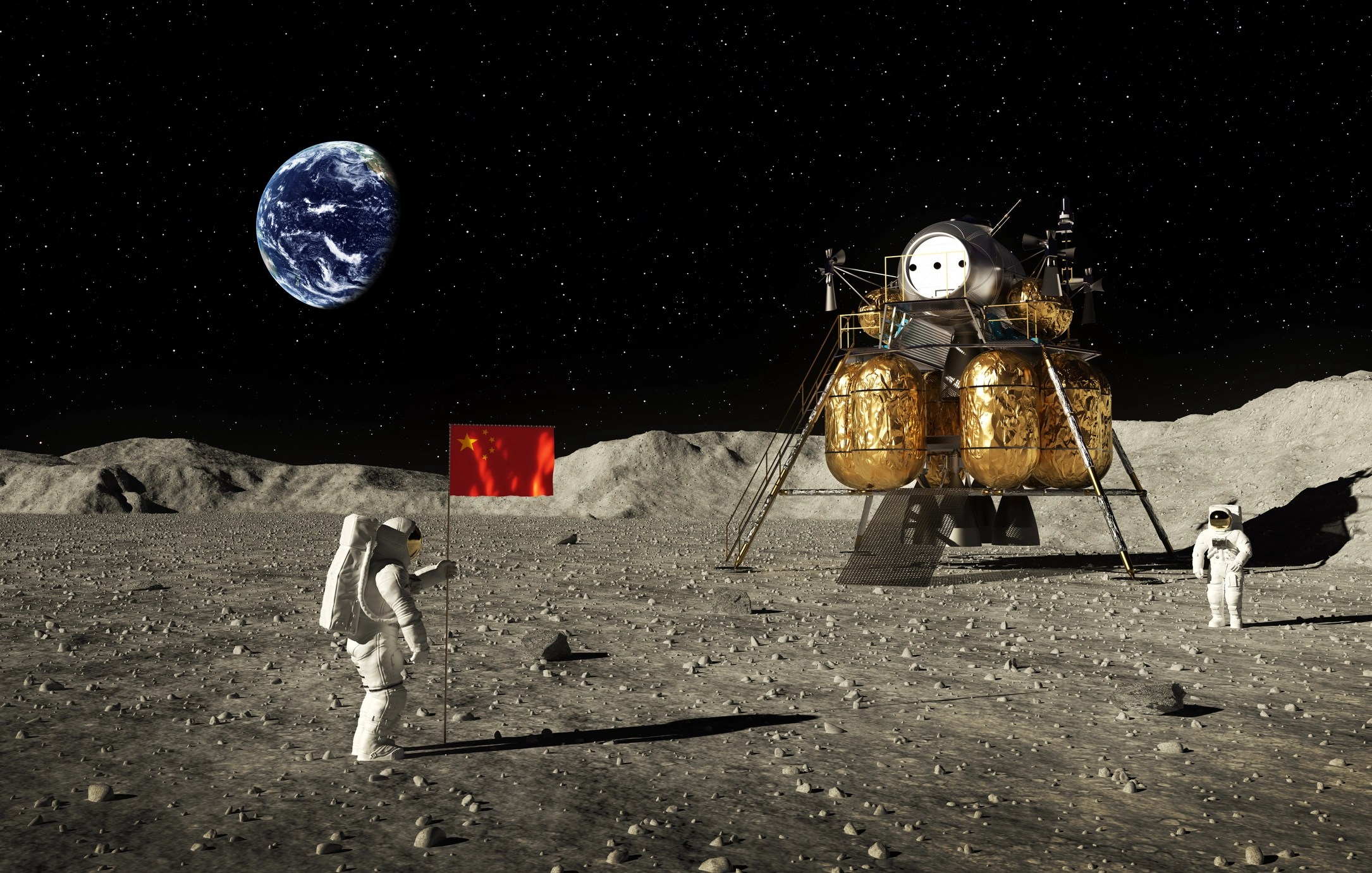 Representation Pic of Chinese Taikonauts on the Moon.webp 2nd Space Race Heats Up! NASA Looks To Beat Russia-China Duo To Develop 1st Nuclear Reactor On Moon