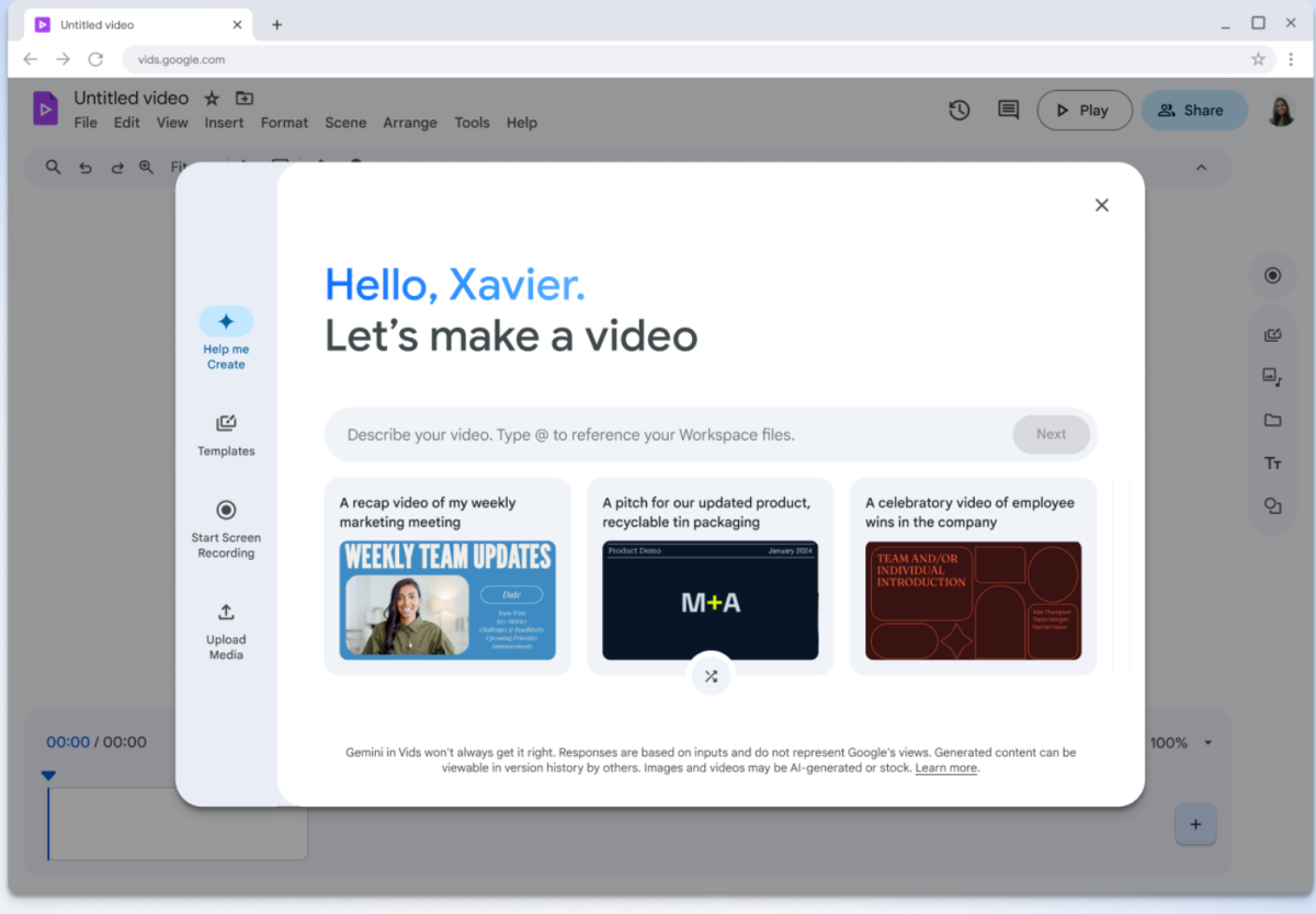 Screenshot 2024 04 08 at 3.44.11E280AFPM Google makes it easier to edit Drive videos with a new Vids shortcut button