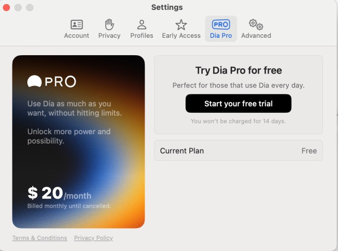 Screenshot 2025 08 07 at 10.41.49AM The Browser Company launches a $20 monthly subscription for its AI-powered browser