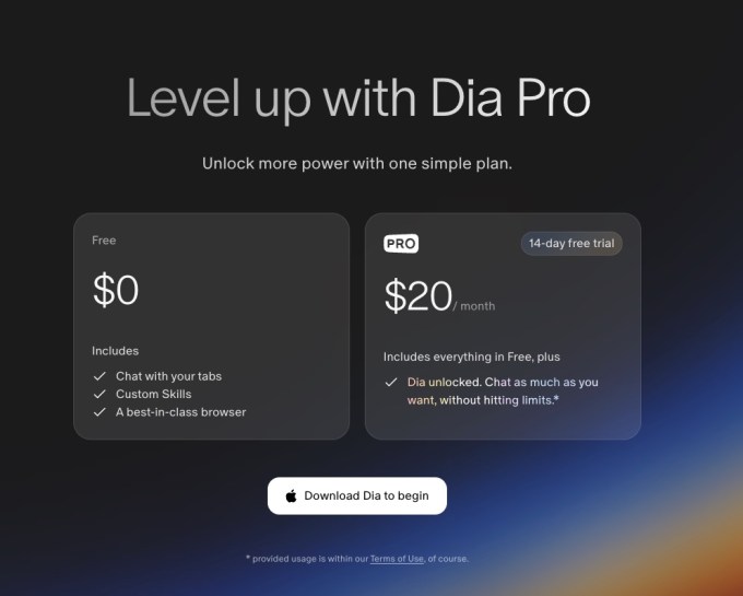 Screenshot 2025 08 07 at 10.47.02AM The Browser Company launches a $20 monthly subscription for its AI-powered browser