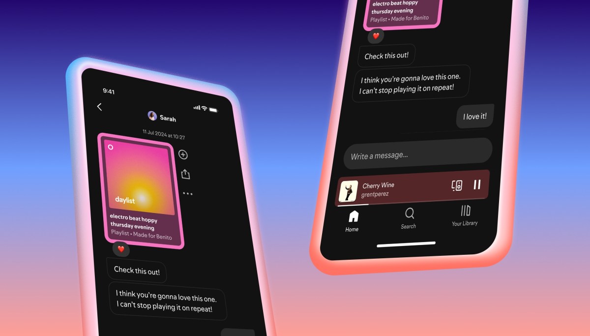 Spotify messages Spotify launches a messaging feature in a bid to become more social