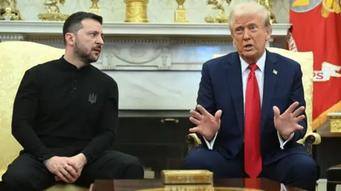 Trump's ceasefire pivot will have caused dismay in Kyiv Getty Images US President Donald Trump and Ukraine's President Volodymyr Zelensky sitting side by side during a meeting in the Oval Office of the White House on February 28