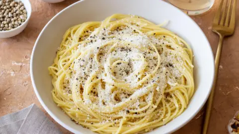 Good Food pasta recipe sparks fury in Italy Getty Images pasta in a bowl with cheese and pepper