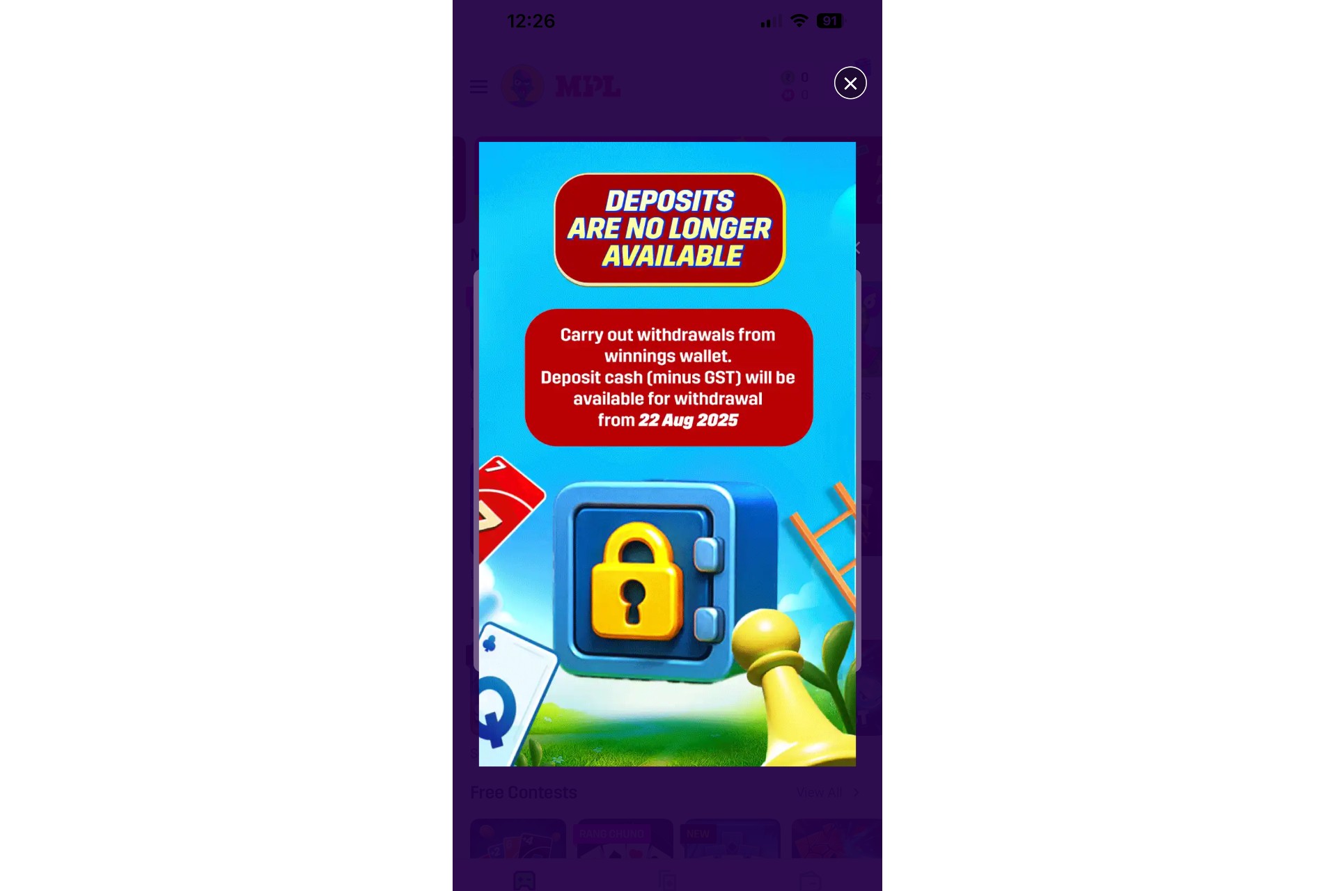 As India bans real-money games, Dream Sports, MPL start pulling the plug mpl screenshot As India bans real-money games, Dream Sports, MPL start pulling the plug