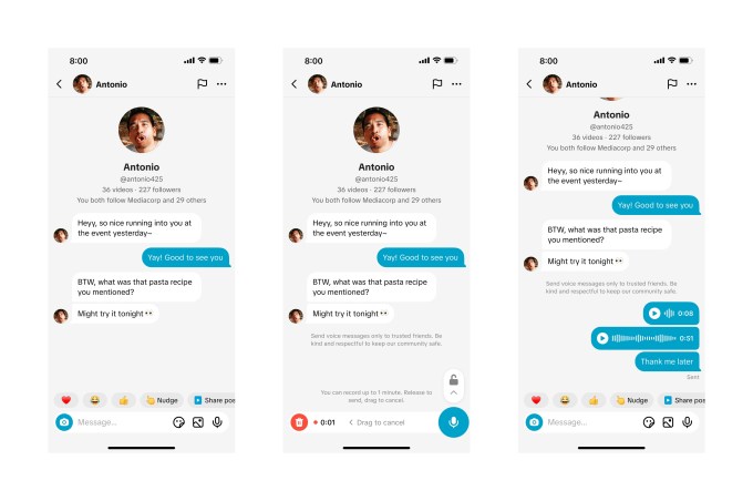 TikTok now lets users send voice notes and images in DMs unnamed 2e9845 TikTok now lets users send voice notes and images in DMs