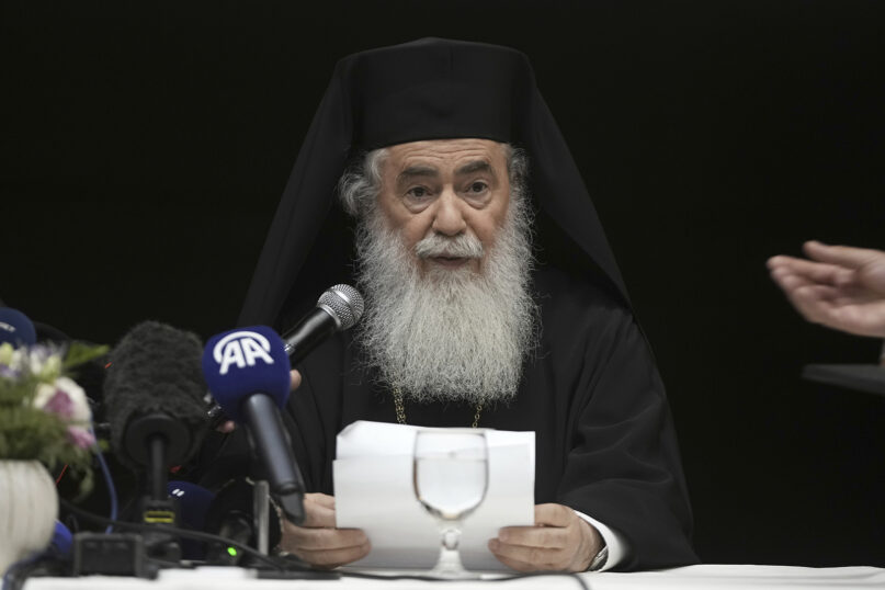 webRNS Patriarch Theophilos1 Jerusalem freezes Greek Patriarchate's finances in latest squeeze on Holy Land Christians