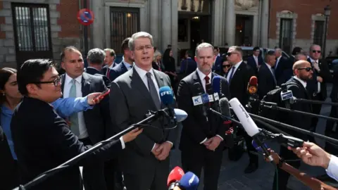 Trump's deal may be close but what's in it for China? Reuters US Treasury Secretary Scott Bessent speaks to the media next to Trade Representative Jamieson Greer, following a meeting with Chinese Vice Premier He Lifeng, on the day of US-China talks on trade, economic and national security issues in Spain on 15 September.