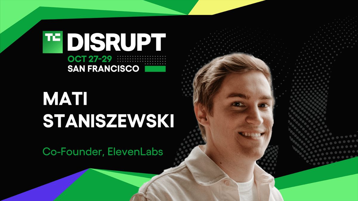 TC25 Mati Staniszewski Speaker 16x9 Dark Exploring the future of voice AI with Mati Staniszewski at Disrupt 2025