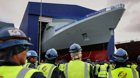 Rosyth shipyard expected to win £1bn Danish navy contract Getty Images Type 31 frigate HMS Venturer is rolled out from the build hall at Babcock Rosyth on May 27, 2025 in Rosyth, Scotland. The Royal Navy's new frigate, the HMS Venturer, is the first of the Inspiration Class Type 31 frigates built by Babcock International in Rosyth.