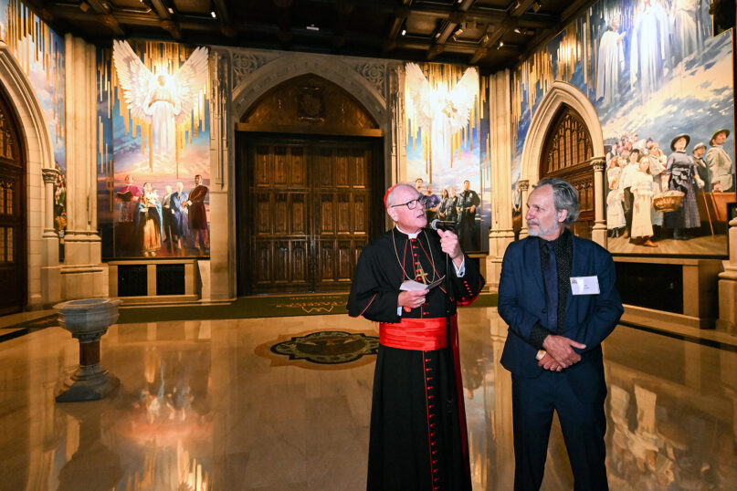 webRNS Dolan Mural2 Mural at St. Patrick's Cathedral sends immigration message