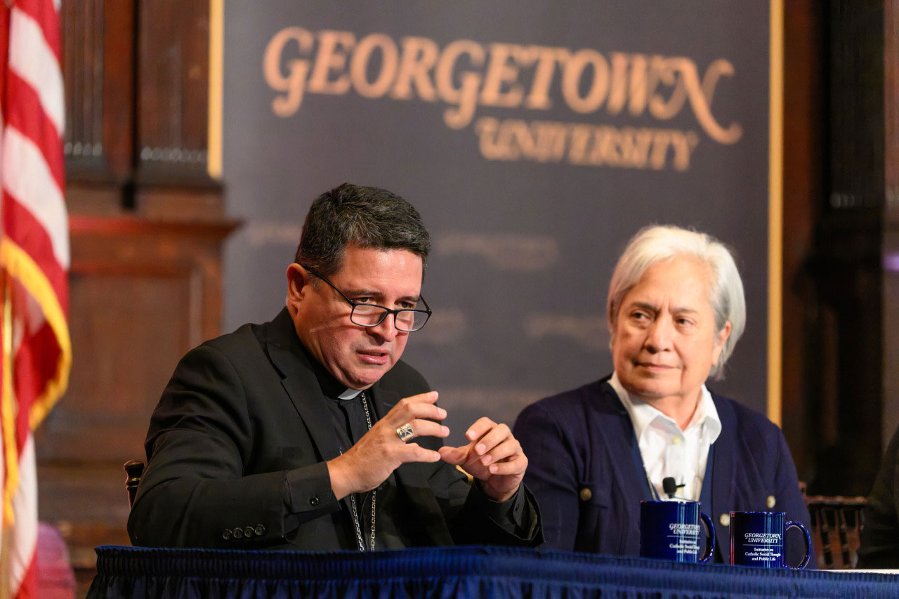 webRNS Georgetown roundtable 1 20250912 Catholic bishops call immigration crackdown a 'category 4 storm'
