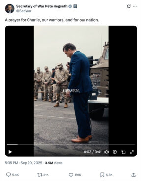 webRNS Pete Hegseth3b Defense Secretary Hegseth tests Constitution in Pentagon worship services