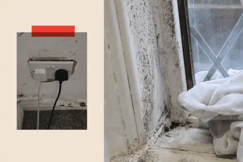 Why so many UK homes still have a mould problem Photos showing black mould inside the home of "Kyle"