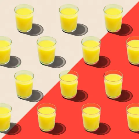 Why supermarket prices really became sky high in the UK BBC A treated image showing several glasses of orange juice on a colorful background