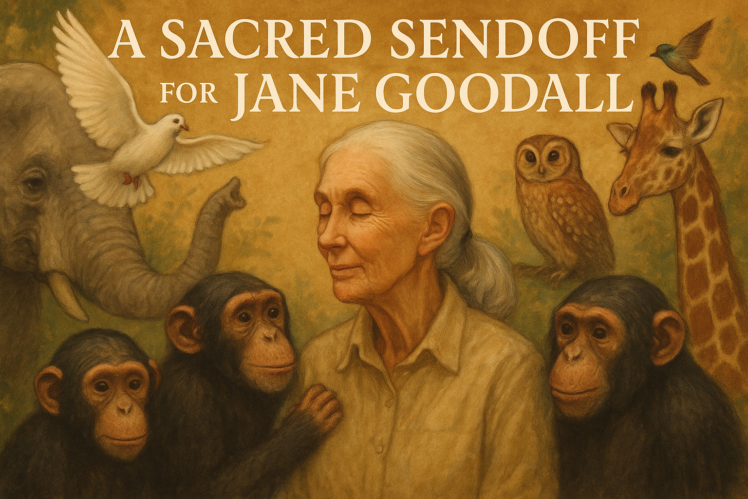 SacredsendoffJane imagecredit ChatGPT Jane Goodall’s legacy celebrated with sacred sendoff