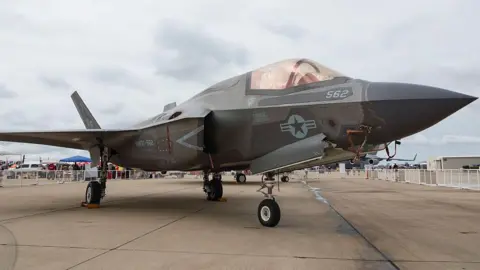 China has found Trump's pain point Getty Images A close-up shot of the US Marine Corps F-35 fighter jet displayed at America's Air Show at Marine Corps Air Station Miramar in San Diego, California.