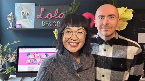 Temu agrees to remove rip-off greeting cards more quickly Lola Design Amanda Mountain and her husband and business partner Frank