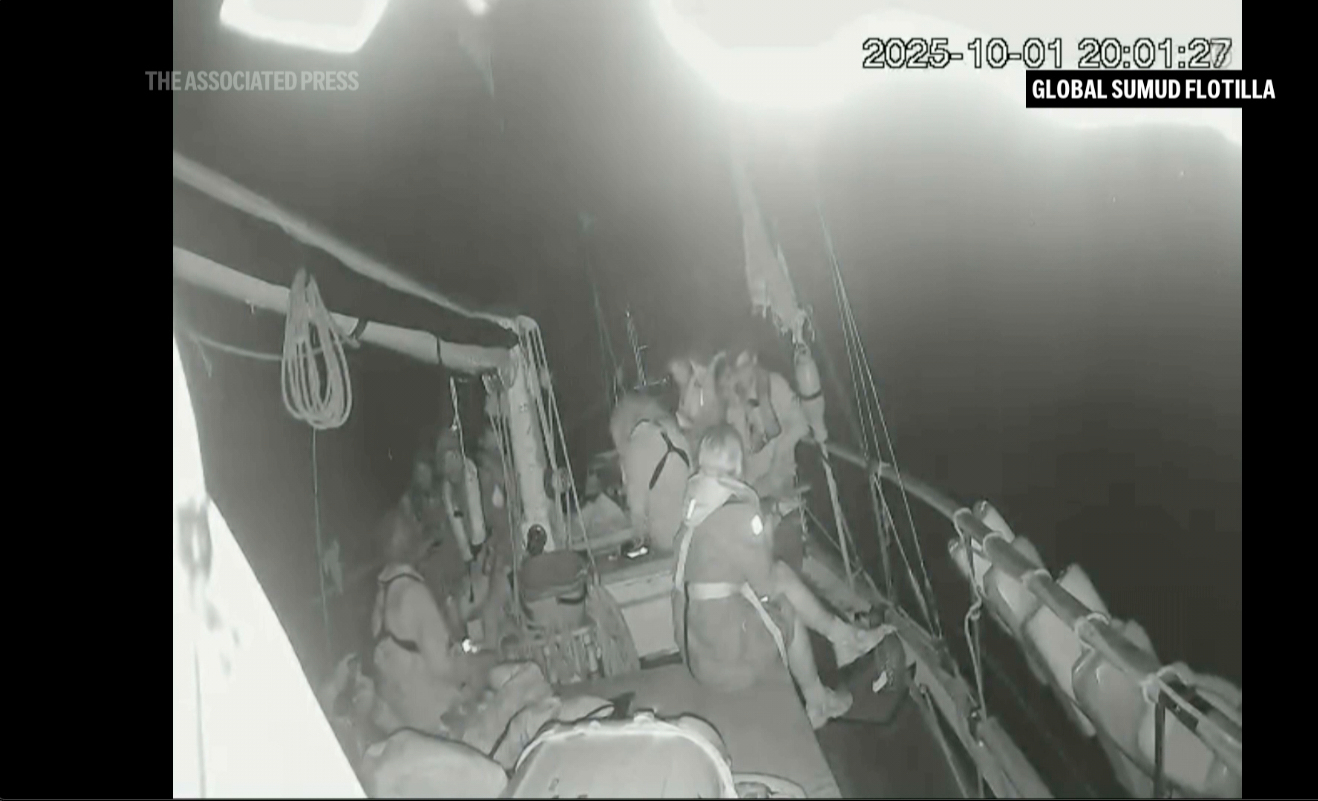 main 1 Activists say Israeli navy has begun intercepting a Gaza-bound aid flotilla