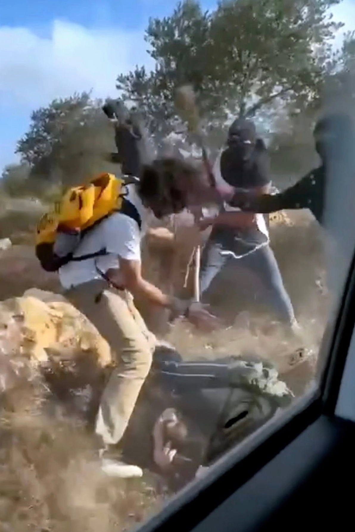 main v01 13 Israeli settlers beat Palestinian farmers on video as attacks mount during West Bank olive harvest