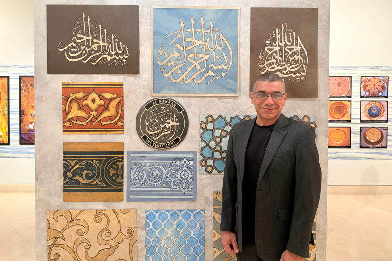Harout Bastajian, a Christian muralist, found his calling painting mosque domes webRNS Mosque Art1 Harout Bastajian, a Christian muralist, found his calling painting mosque domes