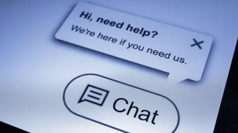 Getty Images Close up of a chatbot screen
