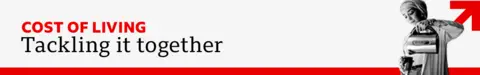 More people ditching Buy Now Pay Later loans in favour of family help A red, black and white graphic reading Cost of Living Tackling It Together with a woman filling a mug from a kettle
