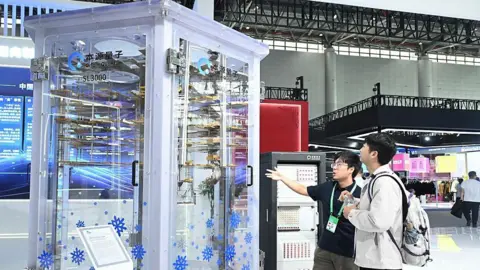 AFP via Getty Images A quantum computer on display in China