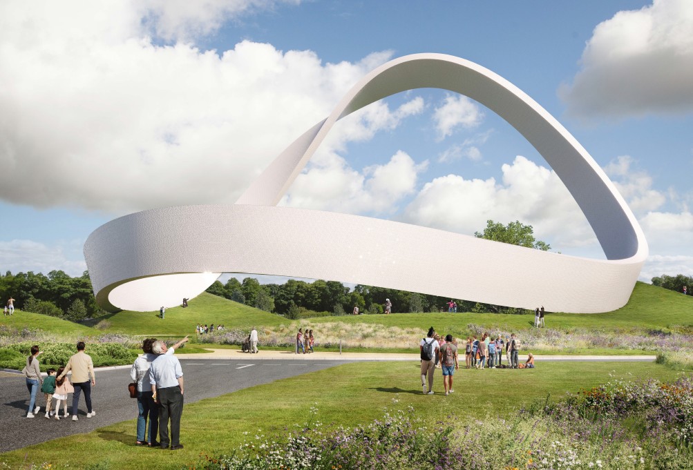 EternalWall CGI Construction begins on major Christian landmark in Britain celebrating a million answered prayers