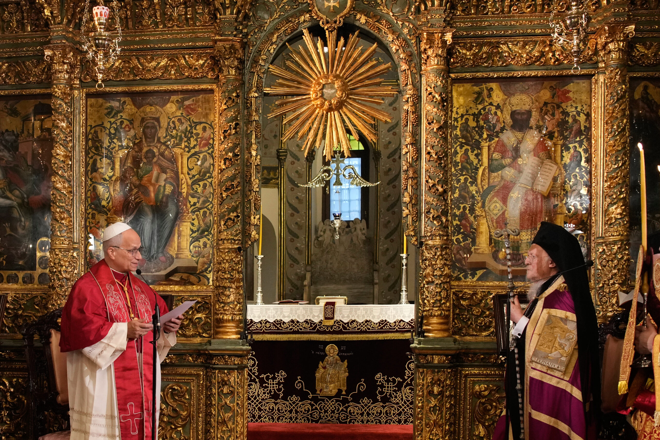 Pope Leo Bartholomew St. George scaled Pope Leo XIV and Patriarch Bartholomew sign document urging progress on Christian unity