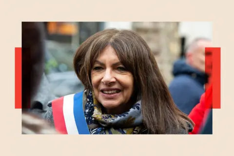 AFP via Getty Images Anne Hidalgo, Mayor of Paris, in Paris, France