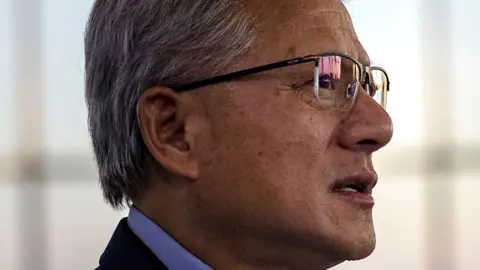 Getty Images Nvidia boss Jensen Huang in side-profile