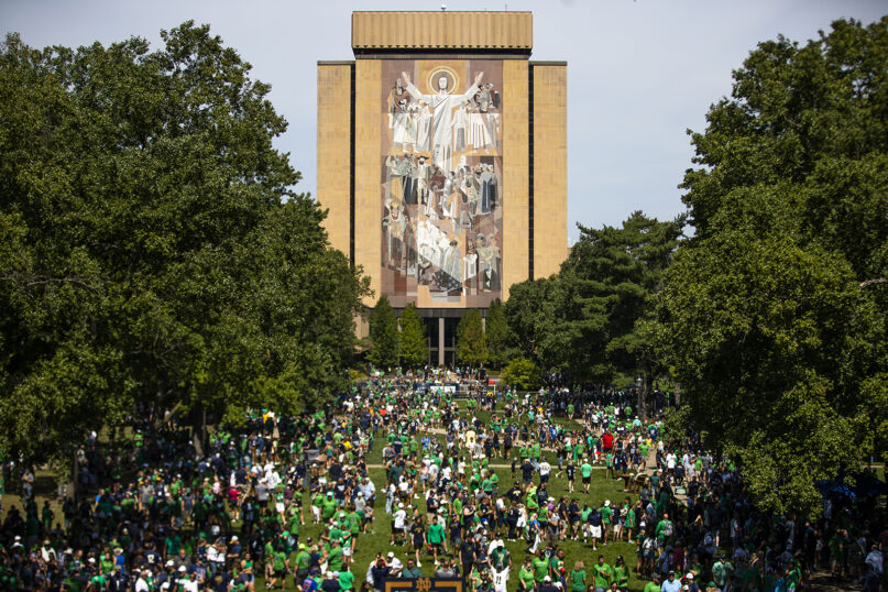 webRNS Notre Dame Touchdown Jesus1 Catholic universities search for tricky balance on Trump anti-DEI push