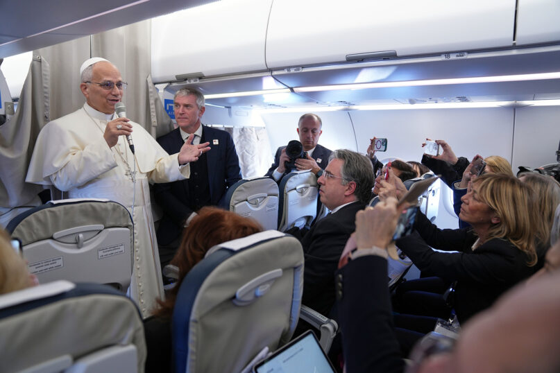 webRNS Papal Plane2 Pope Leo offers rare insight into his thoughts during the conclave
