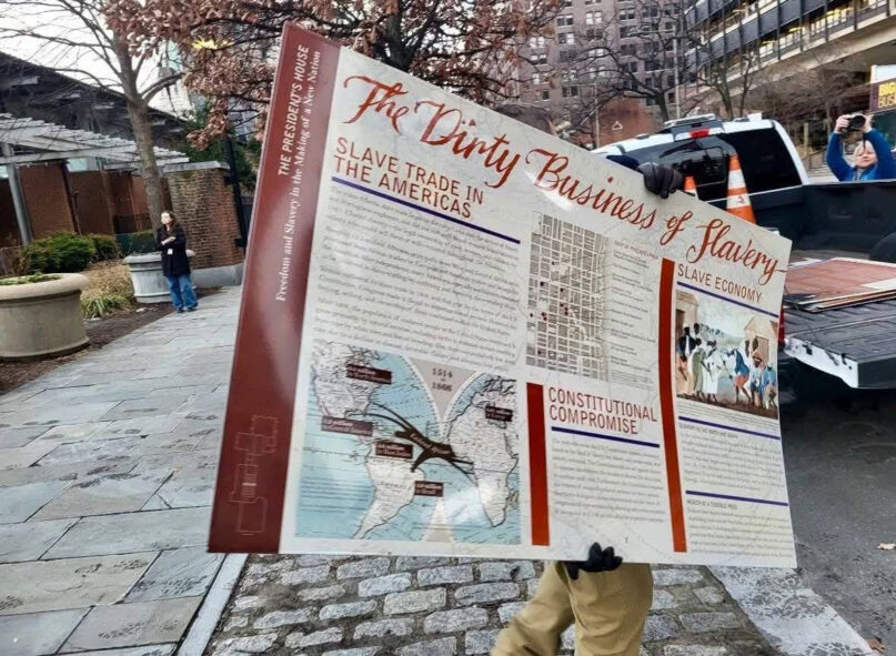 webRNS Slavery Exhibit Philadelphia1 Faith leaders criticize Trump administration's removal of Philadelphia slavery exhibit