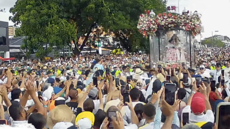 webRNS Venezuela Catholics5 Venezuelan procession for La Divina Pastora takes on new weight in tense political moment