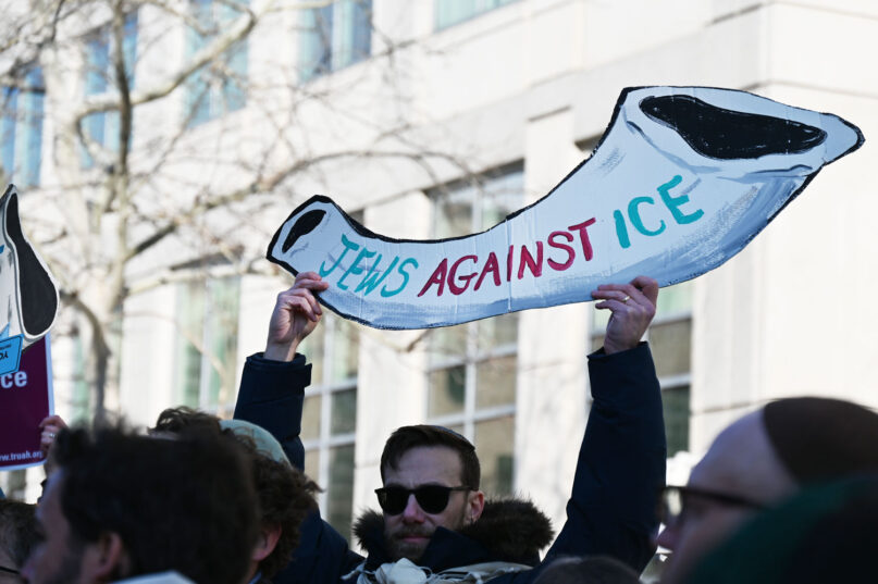 webRNS jews against ice 2 20260211 Rabbis lead hundreds in mass Jewish protest outside ICE headquarters